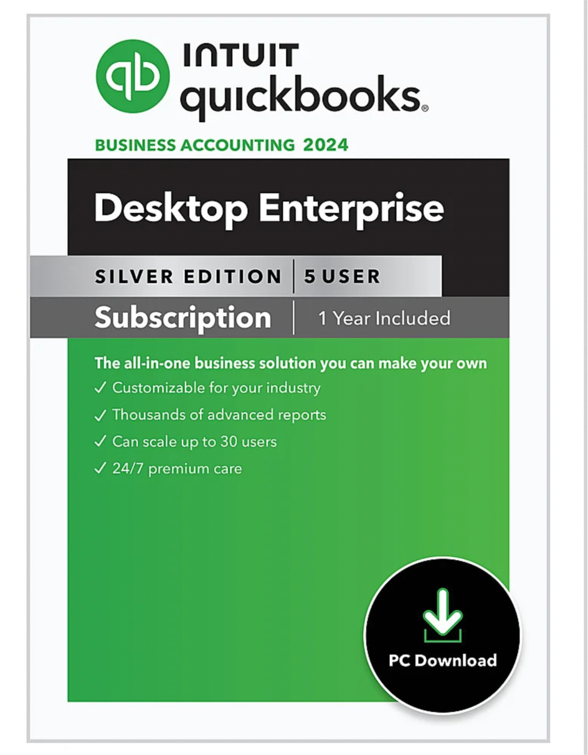 QUICKBOOKS DESKTOP ENTERPRISE 2024 SILVER SUBSCRIPTION - Image 1